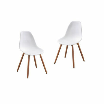 Chaise de jardin Blanc 50 x 55 x 85,5 cm (2 Unités)