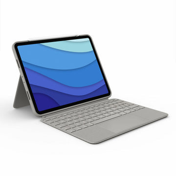 Housse pour Tablette et Clavier Logitech iPad Pro 11 Gris Espagnol Qwerty QWERTY