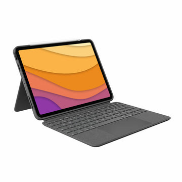 Housse pour Tablette et Clavier Logitech iPad Air 2020 Gris Espagnol Qwerty QWERTY