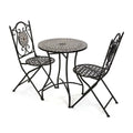 Ensemble Table + 2 Chaises Versa Neilos Noir 60 x 71 x 60 cm