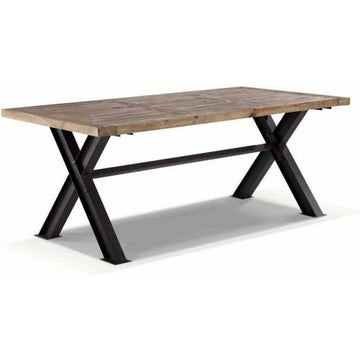 Table de Salle à Manger DKD Home Decor Métal Fer Bois Recyclé 200 x 100 x 78 cm