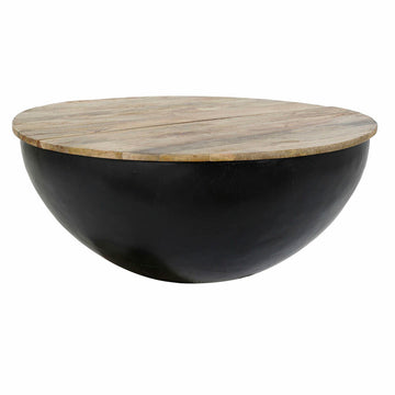 Table d'appoint DKD Home Decor Marron Noir Métal Bois de manguier 95 x 95 x 40 cm 93,5 x 93,5 x 40 cm