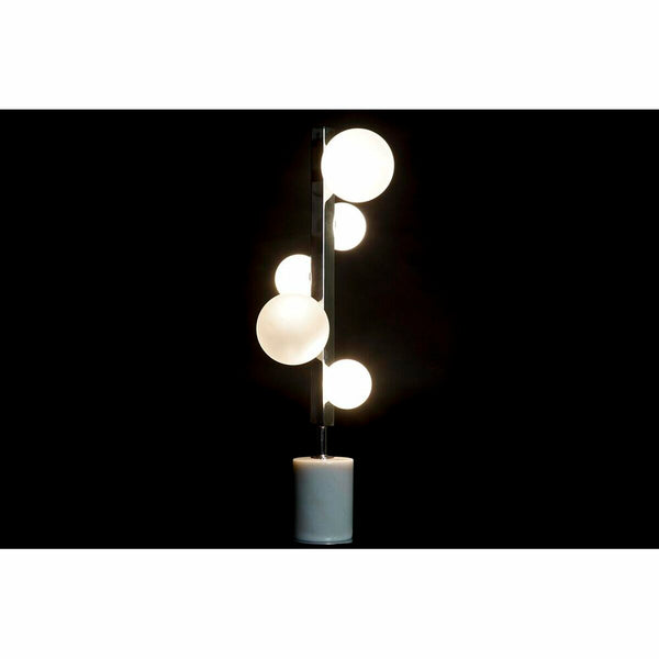 Lampe de bureau DKD Home Decor Argenté Blanc 220 V Moderne (15 x 15 x 68 cm)