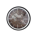 Horloge Murale DKD Home Decor Mappemonde Marron Noir Fer Vintage 59,5 x 8,5 x 59,5 cm