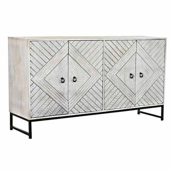 Buffet DKD Home Decor   155 x 40 x 85 cm Métal Blanc Bois de manguier