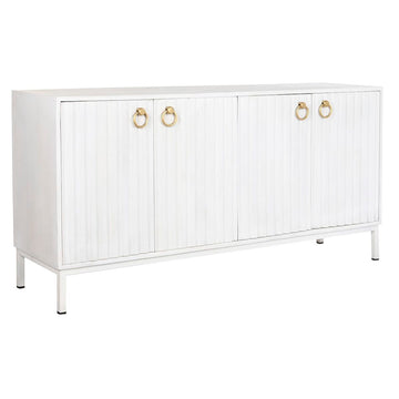 Buffet DKD Home Decor Métal Blanc Bois de manguier (152 x 40 x 77 cm)