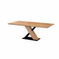 Table de Salle à Manger DKD Home Decor Naturel Métal Bois d'acacia 200 x 100 x 76 cm