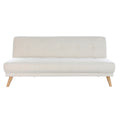 Canapé Convertible DKD Home Decor 172 x 80 x 76 cm Crème Bois d'hévéa Moderne Scandi