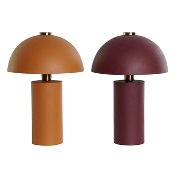 Lampe de bureau DKD Home Decor Orange Magenta Doré Métal 50 W 220 V 31 x 31 x 45 cm (2 Unités)