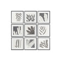 Cadre DKD Home Decor 40 x 4 x 40 cm Feuille d'une plante Urbaine (9 Unités)