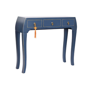 Console DKD Home Decor Bleu Doré Sapin Bois MDF 96 x 26 x 80 cm