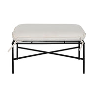 Repose-pied Home ESPRIT Blanc Noir Métal Urbaine 75 x 50 x 45 cm