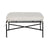 Repose-pied Home ESPRIT Blanc Noir Métal Urbaine 75 x 50 x 45 cm