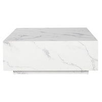 Table Basse Home ESPRIT Blanc Bois MDF 90 x 90 x 35 cm