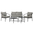 Ensemble de Table, Banc et 2 Chaises Home ESPRIT Acier 121 x 70 x 75 cm