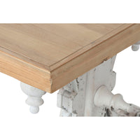 Table Basse Home ESPRIT Blanc Naturel Bois d'épicéa Bois MDF 110 x 65 x 46 cm