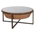 Table Basse Home ESPRIT Verre Bois d'épicéa 102 x 102 x 46 cm