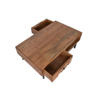 Table Basse Home ESPRIT Naturel Métal Bois d'acacia 115 x 70 x 40 cm