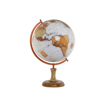 Globe terrestre Home ESPRIT Marron PVC Bois de manguier 47 x 45 x 70 cm