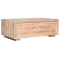 Table Basse Home ESPRIT Naturel Bois d'épicéa Bois MDF 130 x 70 x 46 cm