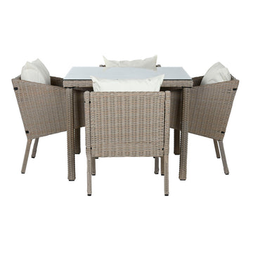 Ensemble Table + 4 Chaises Home ESPRIT 90 x 90 x 72 cm