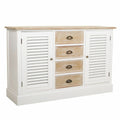 Buffet Alexandra House Living Blanc Bois de paulownia Bois MDF 40 x 80 x 124 cm