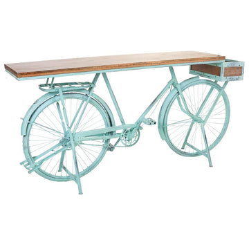 Meuble d'Entrée Alexandra House Living Bike Turquoise Bois Fer 50 x 94 x 198 cm