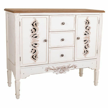 Buffet Alexandra House Living Blanc Bois d'épicéa Bois MDF 40 x 86 x 100 cm