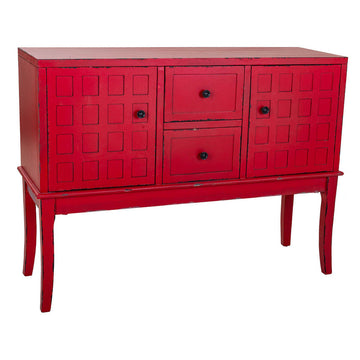 Meuble d'Entrée avec Tiroirs Alexandra House Living Rouge Bois d'épicéa Bois MDF 36 x 82 x 108 cm