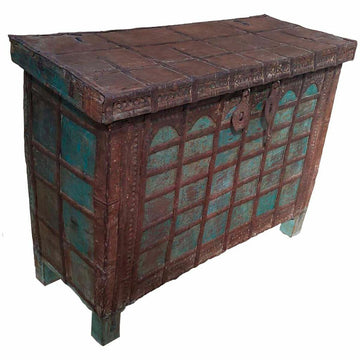 Coffre Alexandra House Living Marron Bois Recyclé 42 x 84 x 110 cm