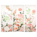 Jeu de 3 tableaux Romimex Rose Toile 165 x 155 x 3 cm