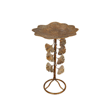 Table d'appoint Romimex Doré Gold Métal 40 x 65 x 40 cm