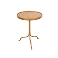 Table d'appoint Romimex Doré Gold Bois Métal 40 x 52 x 40 cm