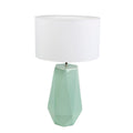 Lampe de bureau Romimex Turquoise Céramique Percale 35 x 67 x 35 cm