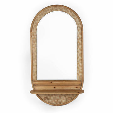 Miroir mural Romimex Naturel Bois 60 x 120 x 13 cm