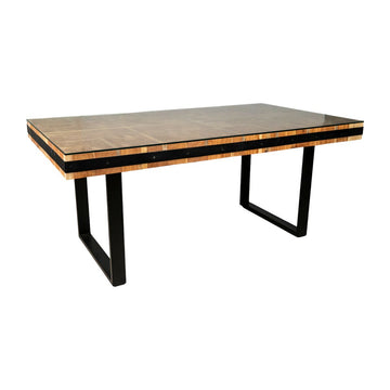 Table Romimex Noir Naturel Bois Recyclé 180 x 77 x 100 cm