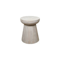 Table d'appoint Romimex Blanc Bois de manguier Bois MDF 46 x 56 x 46 cm