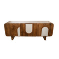 Buffet Romimex Blanc Naturel Bois de manguier 40 x 55 x 140 cm