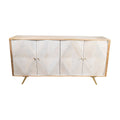 Buffet Romimex Blanc Naturel Bois de manguier 41 x 77 x 152 cm