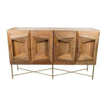 Buffet Romimex Marron Doré Bois de manguier 44 x 92 x 152 cm