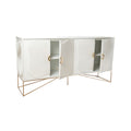 Buffet Romimex Blanc Doré Métal Bois MDF 157 x 80 x 38 cm