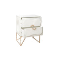 Buffet Romimex Blanc Doré Métal Bois MDF 48 x 64 x 35 cm