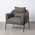 Fauteuil 76,5 x 70 x 74 cm Tissu Synthétique Métal Gris foncé