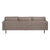 Canapé chaise longue Taupe 235 x 155 x 87 cm