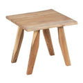 Petite Table d'Appoint Naturel Fer Bois d'acacia 50 x 50 x 46 cm