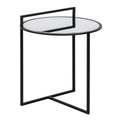 Petite Table d'Appoint Noir Fer Miroir 59 x 59 x 67,5 cm