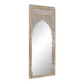 Miroir sur Pied Blanc Naturel Verre Bois de manguier Bois MDF Vertical 76 x 7 x 176,5 cm