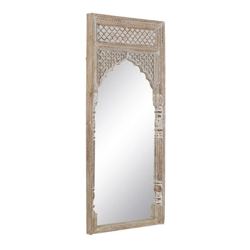 Miroir sur Pied Blanc Naturel Verre Bois de manguier Bois MDF Vertical 76 x 7 x 176,5 cm