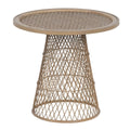 Table d'appoint Beige Fer Rotin 55 x 55 x 50 cm