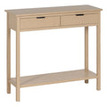 Console Naturel Bois de pin Bois MDF 90 x 30 x 81 cm